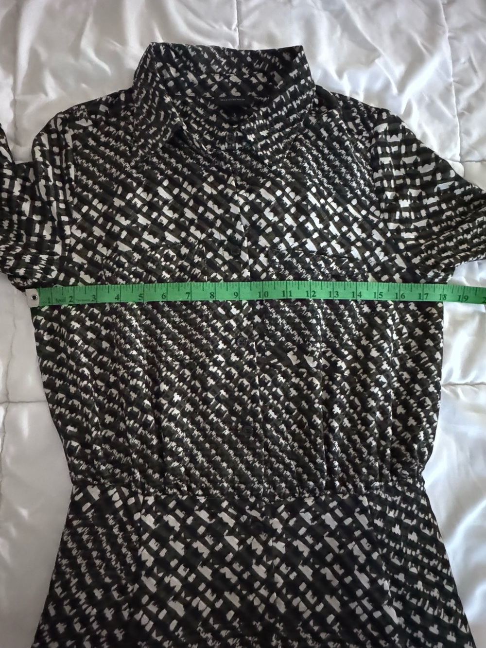 Who What Wear Black and White Printed Shirt Midi Dress S - Picture 14 of 15